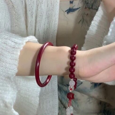 2PCS Crystal Bracelets for Women Vintage Lion Beaded Bracelet The Year of Your Life Little Vermilion Jingle Bracelet Red String Bracelet with Cinnabar for Protection,Feng Shui Bracelet in Kuwait