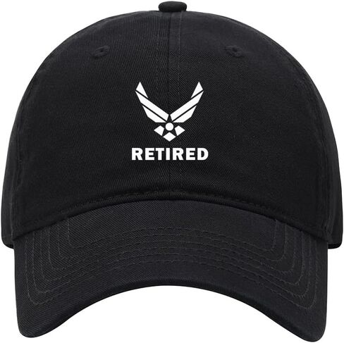 Baseball Cap Men Women Air Force Retired Printed Baseball Hat Cotton Adjustable Dad Hat in Kuwait