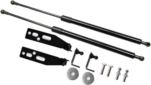 TSUBASA Lift Supports Struts for Fiat 500 2007-2022 Front Bonnet Hood Modify Carbon Fiber Gas Charged Shock Dampers Spring Bar (2 PCS) (Normal Black) in Saudi Arabia