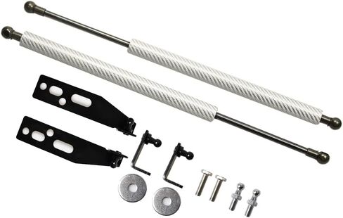 TSUBASA Lift Supports Struts for Fiat 500 2007-2022 Front Bonnet Hood Modify Carbon Fiber Gas Charged Shock Dampers Spring Bar (2 PCS) (Normal Black) in Saudi Arabia