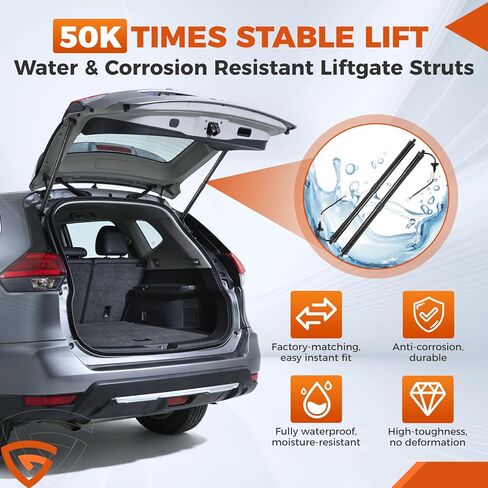 دعامات باب رفع الطاقة من GEARLAST متوافقة مع Nissan Rogue 2014-2019، دعم رفع المحرك الكهربائي للباب الخلفي، استبدال 905614BA4A، 90561-4BA3A، 90561-4BA4A in Kuwait