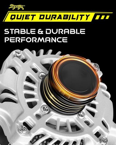 Oktiger 160A Upgraded Alternator for Jeep Cherokee 2014-2019 2.4L, Compass 2017-2022, Renegade 2015-2021, for Chrysler 200, L4 12V 160A Clockwise 6-Groove Decoupler Pulley, OE 56029624AB in Kuwait