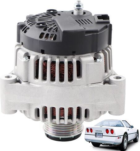 MUCO New Alternator 334-1493 Compatible with Chevy Corvette 1997-2008 ALL Model/2009-2013 6.2L, Corvette 2009-2013 7.0L 13.5V 180Amp 6-Groove Clutch Pulley 13969N 12V 145Amp in Saudi Arabia