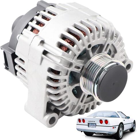 MUCO New Alternator 334-1493 Compatible with Chevy Corvette 1997-2008 ALL Model/2009-2013 6.2L, Corvette 2009-2013 7.0L 13.5V 180Amp 6-Groove Clutch Pulley 13969N 12V 145Amp in Saudi Arabia