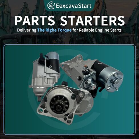 Starter Motor Compatible with Clark Kubota V2203E, Bobcat Skid Steer 643 743 743B 751 753 763 773 7753 825 873 975 T190, OEM 17462N 6667587 228000-5810 228000-5811 in Kuwait