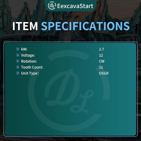 Starter Motor Compatible with Clark Kubota V2203E, Bobcat Skid Steer 643 743 743B 751 753 763 773 7753 825 873 975 T190, OEM 17462N 6667587 228000-5810 228000-5811 in Kuwait