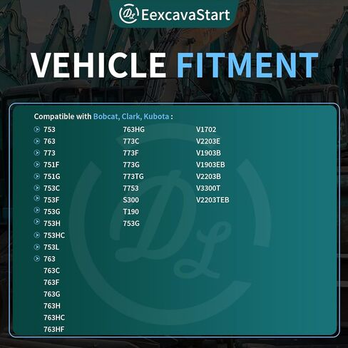 Starter Motor Compatible with Clark Kubota V2203E, Bobcat Skid Steer 643 743 743B 751 753 763 773 7753 825 873 975 T190, OEM 17462N 6667587 228000-5810 228000-5811 in Kuwait