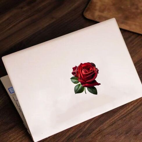 Decorative Red Rose B Edition 3D Stickers 2-Piece Set Waterproof Suitable for car Body, Windows, Bumpers, laptops, and Luggage Decoration#3A-11 in Saudi Arabia