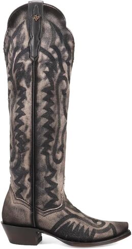 Dan Post Boots Womens Denim Darlin Snip Toe Casual Boots Mid Calf Low Heel 1-2" - Blue in Saudi Arabia