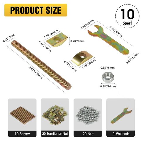 موصلات مفصلي كونترتوب ، السحابات العليا العليا الترباس ، مرحلات كتلة الجزار يرسم البراغي ، موصل البراغي ميتري أجهزة إطار السرير | الأثاث in Kuwait