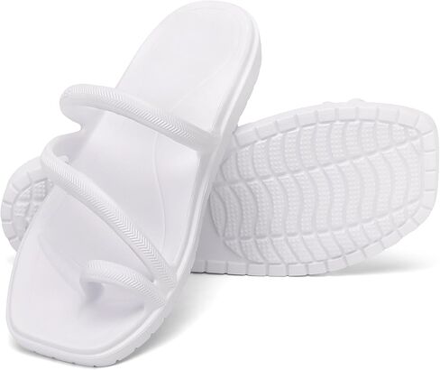 Flip Flops for Women Arch Support Comfortable Thong Sandals with Square Toe & Lightweight Cushion Beach Slides in Kuwait