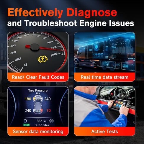 Autel Original MaxiSYS CV Cummins 8Pin Adapter, 8-Pin Off-Highway Vehicle Cable Connector for Cummins Engines, Work with Heavy Duty Truck Scanner Semi Truck Tool MS909CV, MS908CV II, MS908CV, MS906CV in Saudi Arabia