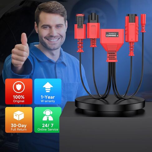 Autel Original MaxiSYS CV Cummins 8Pin Adapter, 8-Pin Off-Highway Vehicle Cable Connector for Cummins Engines, Work with Heavy Duty Truck Scanner Semi Truck Tool MS909CV, MS908CV II, MS908CV, MS906CV in Saudi Arabia