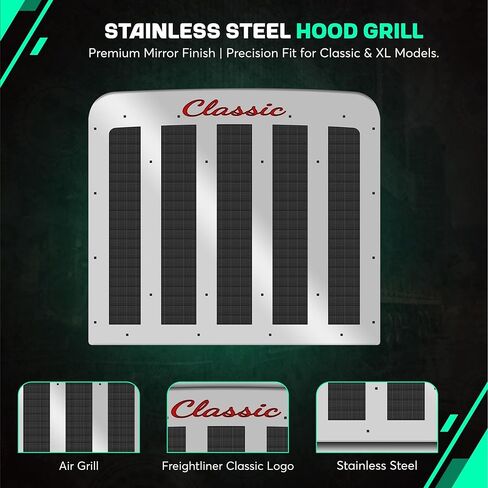 Freightliner Classic, XL Stainless Steel Classic Hood Grill in Kuwait