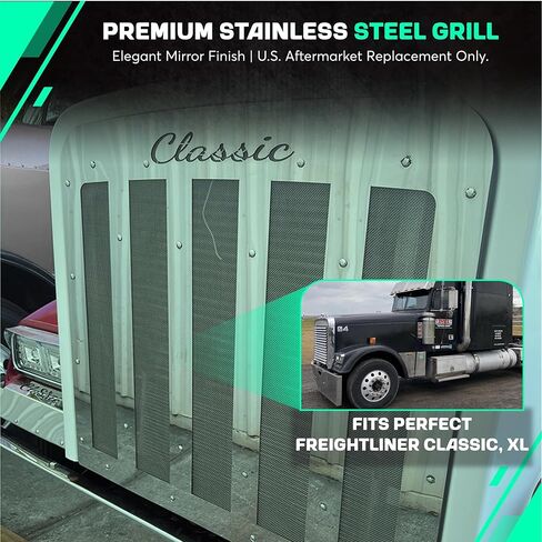 Freightliner Classic, XL Stainless Steel Classic Hood Grill in Kuwait