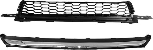 MGWILL Front Bumper Lower Grille W/Chrome Molding Trim Compatible with 2013 2014 2015 Honda Accord Replaces 71103T2AA00, 71150T2FA00 in Kuwait