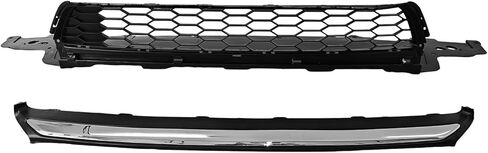 MGWILL Front Bumper Lower Grille W/Chrome Molding Trim Compatible with 2013 2014 2015 Honda Accord Replaces 71103T2AA00, 71150T2FA00 in Kuwait