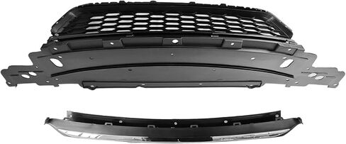 MGWILL Front Bumper Lower Grille W/Chrome Molding Trim Compatible with 2013 2014 2015 Honda Accord Replaces 71103T2AA00, 71150T2FA00 in Kuwait