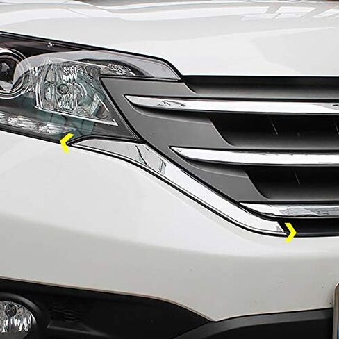Kadore for 2012-2014 Honda CR-V Chrome Front Bumper Lower Center Grill Insert Cover Molding Trim (2-Piece) in Kuwait