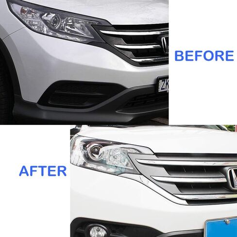Kadore for 2012-2014 Honda CR-V Chrome Front Bumper Lower Center Grill Insert Cover Molding Trim (2-Piece) in Kuwait