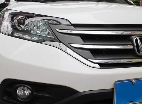Kadore for 2012-2014 Honda CR-V Chrome Front Bumper Lower Center Grill Insert Cover Molding Trim (2-Piece) in Kuwait