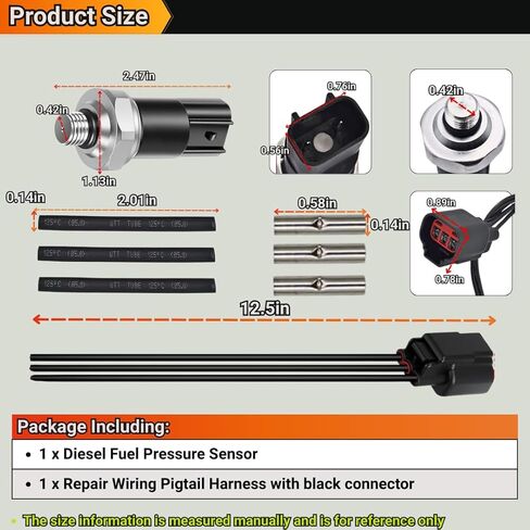 BC3Z-9S599-C مفتاح مستشعر ضغط وقود الديزل مع سرج ضفيرة إصلاح لفورد F-250 F-350 F-450 F-55 2011-2016 سوبر ديوتي مع محرك ديزل باور ستروك 6.7 لتر # BC3Z9S599B BC3Z9S599A in Kuwait