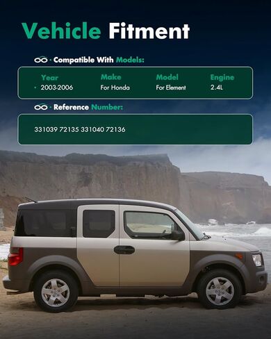 ممتص الصدمات الأمامي من SCITOO يناسب Honda Element 2003-2006 صدمات السيارات 331039 331040 (2 قطعة) in Saudi Arabia