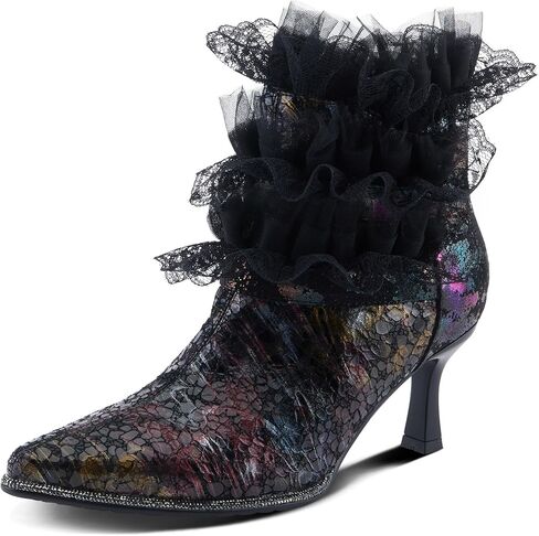 SPRING STEP L'Artiste Lacenshine Women's Iridescent Bootie - Cosmic Colors ، مثالية لليالي التاريخ والحفلات in Kuwait