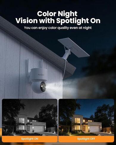 2K HD Colar Cameras Wireless Wireless Outdoor ، No WiFi Camera Security ، 360 ° PTZ View Cameras Outdoor Cameras for Home Security ، 2.4 Ghz WiFi Camera in Kuwait