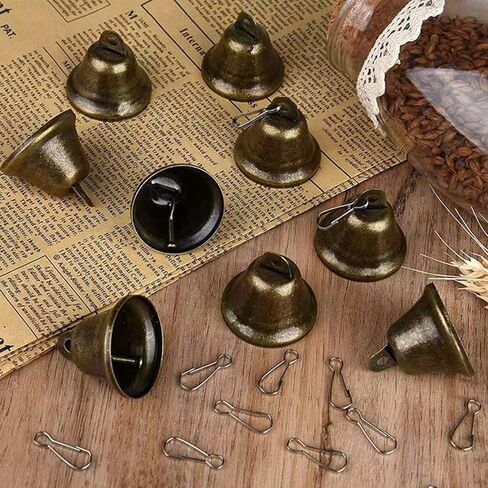 24 قطعة أجراس صغيرة للحرف اليدوية النحاس أجراس ساحرة صغيرة لأبواب الزفاف طوق بكلاب عيد الميلاد ديكور عيد الميلاد in Kuwait