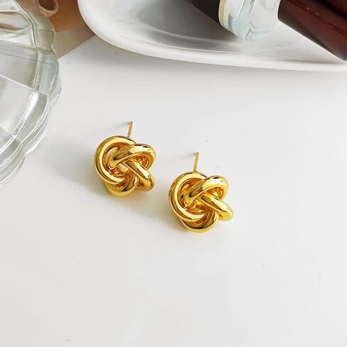 18k Gold Plated Love Knot Earrings Stud Celtic knot earring For Women in Kuwait