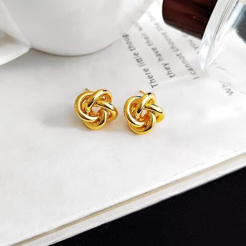 18k Gold Plated Love Knot Earrings Stud Celtic knot earring For Women in Kuwait