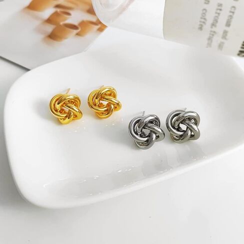 18k Gold Plated Love Knot Earrings Stud Celtic knot earring For Women in Kuwait
