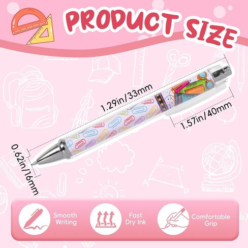 20 Pack Teacher Appreciation Gel Pens, Cute Retractable Ballpoint Pens with Teacher Patterns, Bulk Black Ink Pens for Teacher Gifts, Classroom Rewards & Back to School in Saudi Arabia