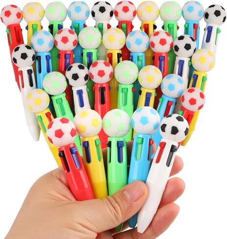 30 قطعة من أقلام حبر جاف لكرة القدم، قلم متعدد الألوان 4 في 1 في قلم واحد لهدايا المكتب in Kuwait