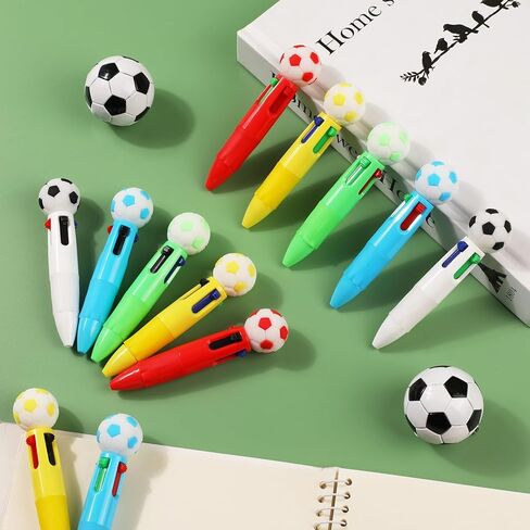 30 قطعة من أقلام حبر جاف لكرة القدم، قلم متعدد الألوان 4 في 1 في قلم واحد لهدايا المكتب in Kuwait