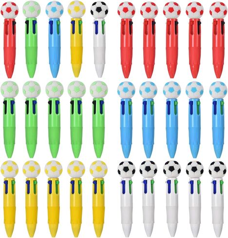 30 قطعة من أقلام حبر جاف لكرة القدم، قلم متعدد الألوان 4 في 1 في قلم واحد لهدايا المكتب in Kuwait