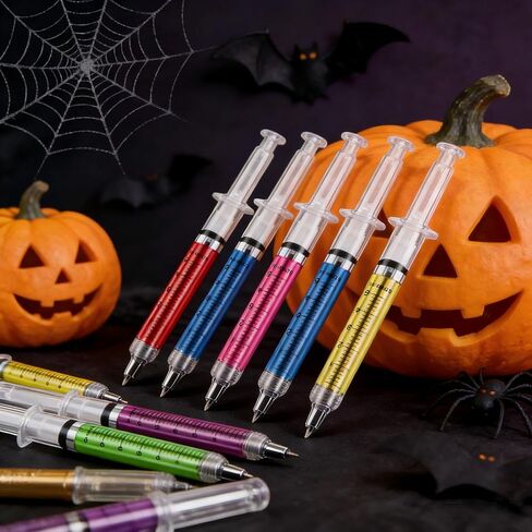 Leery 40 Pcs Syringe Pens Bulk, 8-Color Retractable Nurse Pens for Medical Professionals, Nursing Student Gifts, Office & Hospital Supplies (40) in Kuwait