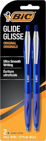 BIC Ball Pen, Medium Point, 0.7mm, Blue, 2ct in Saudi Arabia