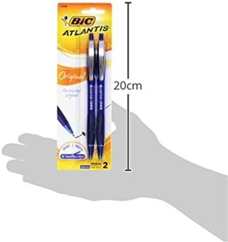 BIC Ball Pen, Medium Point, 0.7mm, Blue, 2ct in Saudi Arabia