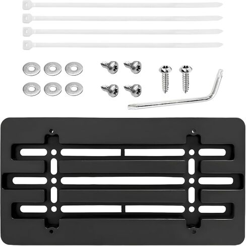 حامل دعامة لوحة الترخيص الأمامية، طقم تثبيت إطار علامة السيارة المضاد للسرقة مع براغي ومفتاح ربط، ملحقات خارجية لمحول تركيب لوحة الترخيص لشاحنة السيارة SUV in Kuwait