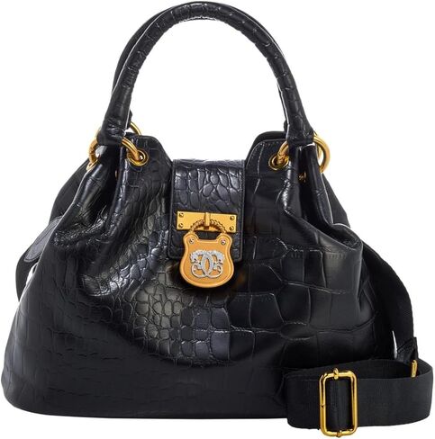Sharif 1827 Croco Embossed Setosa Leather City Hand Bag Purse in Saudi Arabia