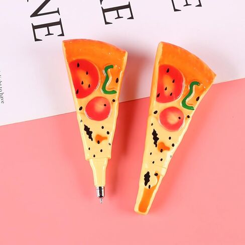 Novelty Food Pens Set -Realistic Pizza Pen Slice Hotdog Ballpoint Pens, Ham Pen Bread pens Black Ink, Fun Creative Stationery for Students Office Gags(4 pcs) in Kuwait
