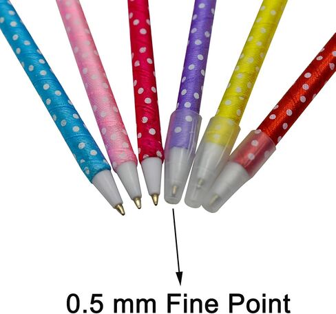 Maydahui 12 PCS Pom Pom Ballpoint Pen Cute Kawaii Fluffy Ball Pens Bowknot Polka Dot Blue Gel Ink for School Girls Valentine's Day in Saudi Arabia