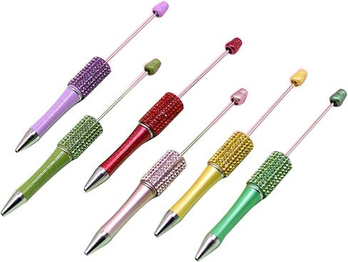 Beadable Ballpoint Pen Ballpoint Pen Funny Writing Pen For Boy Girl Kid Class Reward Birthday Party Favor Office And School Items, as described in Kuwait