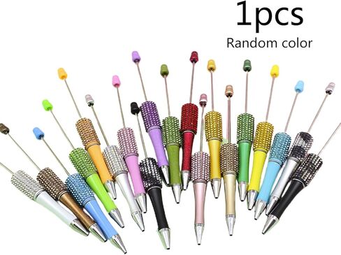 Beadable Ballpoint Pen Ballpoint Pen Funny Writing Pen For Boy Girl Kid Class Reward Birthday Party Favor Office And School Items, as described in Kuwait