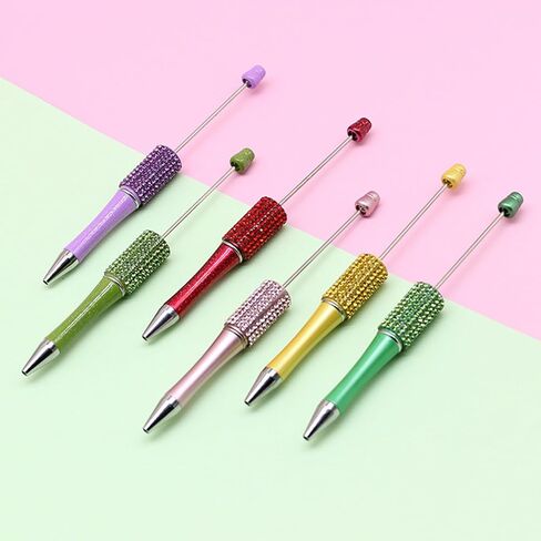 Beadable Ballpoint Pen Ballpoint Pen Funny Writing Pen For Boy Girl Kid Class Reward Birthday Party Favor Office And School Items, as described in Kuwait