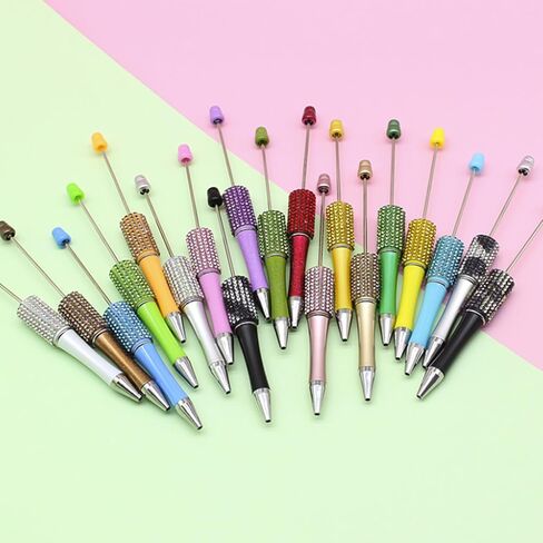 Beadable Ballpoint Pen Ballpoint Pen Funny Writing Pen For Boy Girl Kid Class Reward Birthday Party Favor Office And School Items, as described in Kuwait