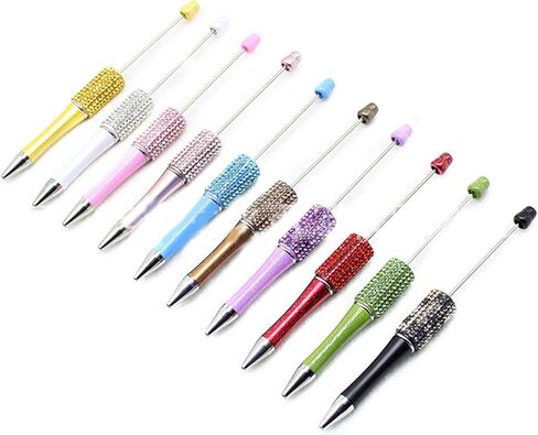 Beadable Ballpoint Pen Ballpoint Pen Funny Writing Pen For Boy Girl Kid Class Reward Birthday Party Favor Office And School Items, as described in Kuwait