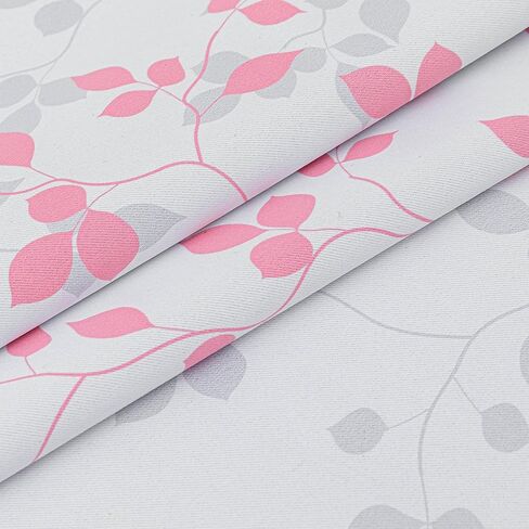 ستائر MEETSKY باللون الوردي المعتم بنسبة 95% لغرفة النوم - ستارة تعتيم الغرفة بحلقات معدنية بطول 63 بوصة، ستائر معزولة حراريًا لغرفة الفتيات، ستائر منقوشة على شكل أوراق شجر مقاس 52 بوصة عرض × 63 بوصة طول، لوحتان in Kuwait